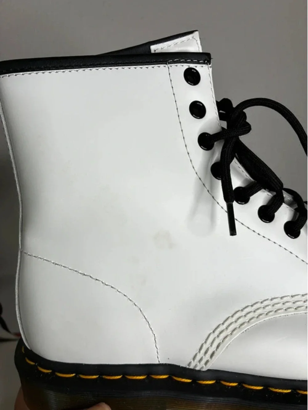 Dr. Martens “Air Wair” 1460 Men’s Smooth Leather White Boots